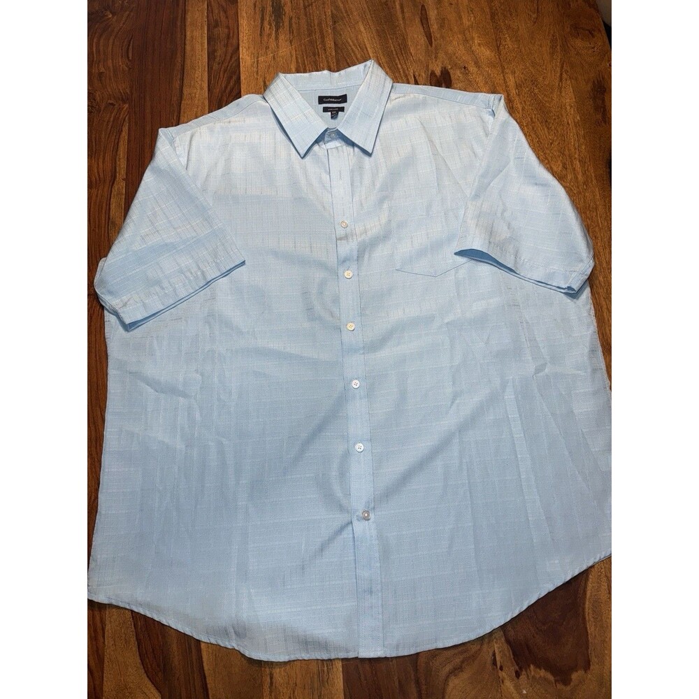 Croft & Barrow Mens Easy Care Button Down Shirt Short Sleeve Size XXL Summer